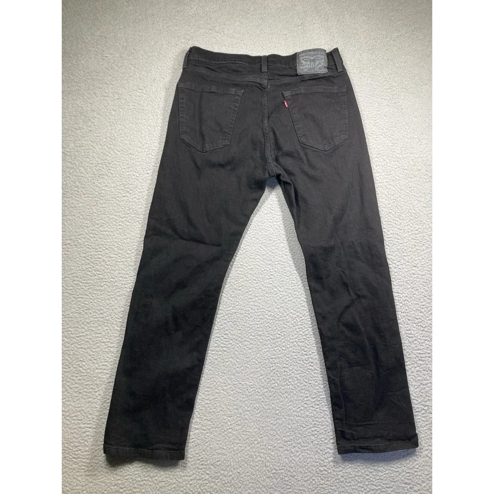 Levis 505 Jeans Mens 34x30 (31x28) Black Straight Classic Cowboy Rodeo Western‎